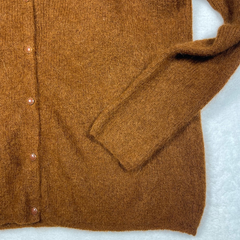 Sezane Super Kid Mohair and Alpaca mix Cardigan. Carolyn Kennedy, French girl - Picture 3 of 6
